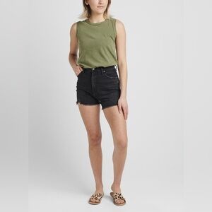 Silver | 90’s Baggy | High Rise | Black | Denim | Jean Shorts | Size 26